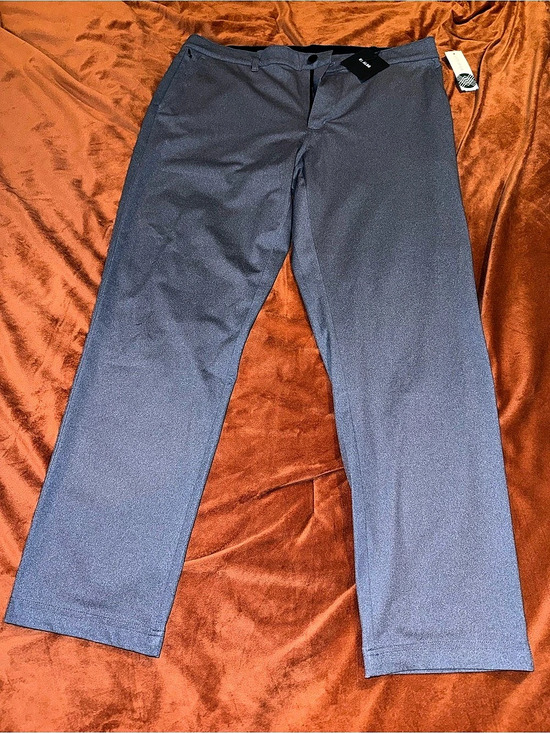 01.Algo Other - 01.Algo Tech 2.0 Slim Fit Tailored Hybrid Trouser Blue Waist 36